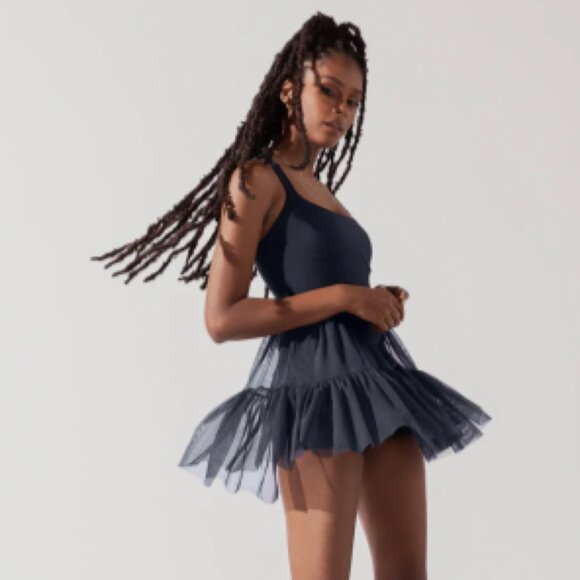 POPFLEX Dresses & Skirts - POPFLEX Corset Pirouette Dress - Smoky Navy
